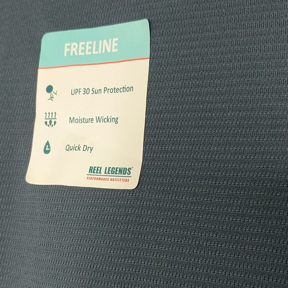 REEL LEGENDS Freeline Shirt Blue Size Small - Picture 8 of 8